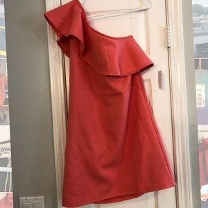 Cupcakes and cashmere one shoulder dress. NWT